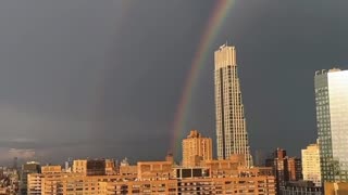 Double Rainbow Happens over New York on the Anniversary of 9/11