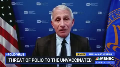הנה פאוצי אומר שפוליו נגרם מחיסונים והדרך היחידה להישאר בטוח היא שכולם יתחסנו נגד פוליו