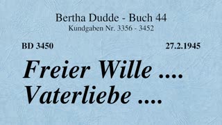 BD 3450 - FREIER WILLE .... VATERLIEBE ....