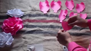 How make paper flowers using cardstock 65lbs paper