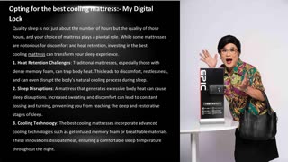 Opting for the best cooling mattress:- My Digital Lock