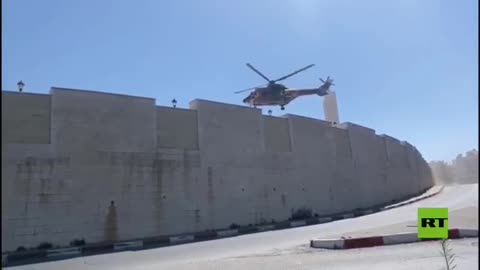 Jordanian Air Force helicopters landed in Ramallah to pick up Mahmoud Abbas.