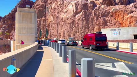 Hoover Dam Walk on a Great Day, Nevada USA 4K - UHD