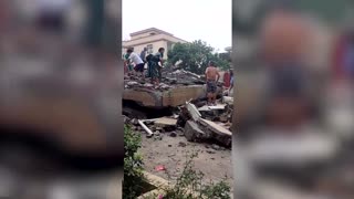 Deadly building collapse in China after explosion