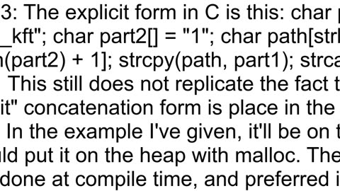 What does it do to juxtapose string literals next to each other