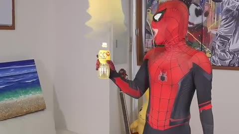 Fun with spiderman and pickachu part 2