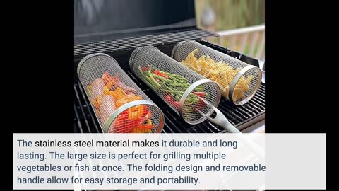 Customer Feedback: SHIZZO Grill Basket Value Set, Barbecue BBQ Grilling Basket , Stainless Stee...