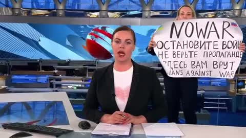 Bravo! Protest heute im russischen Fernsehen gegen den Krieg!