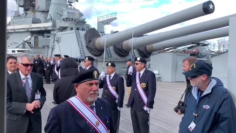 Battleship New Jersey parade