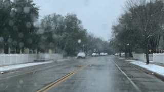 Snowy Drive in Austin Texas!