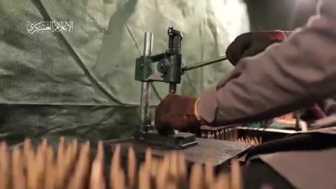 Hamas showcasing the manufacturing of their locally made snipers