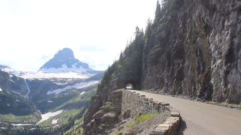 Glacier NP MT TUNNEL Mts Falls