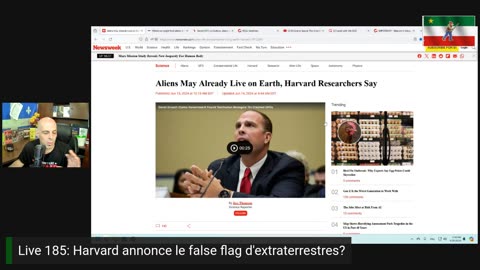 Live 185: Harvard annonce le false flag d'extraterrestres?