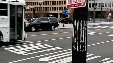 The DC police escorting Antifa in the day before the march