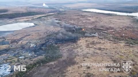 A column of Russian equipment tried to break through the lines of positions