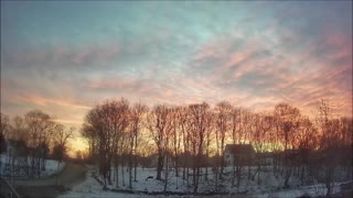 Beautiful Maine Winter Sunrise Timelapse - Two hours in Forty seconds