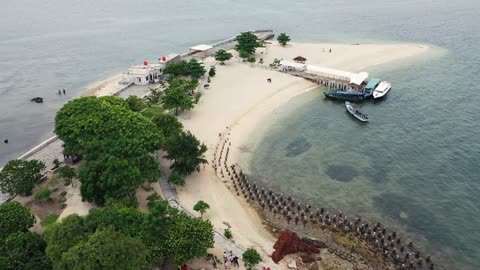 Aerial View Of A Beautiful Island Resort