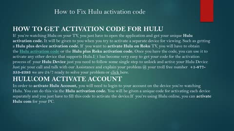 How to Fix Hulu activation code