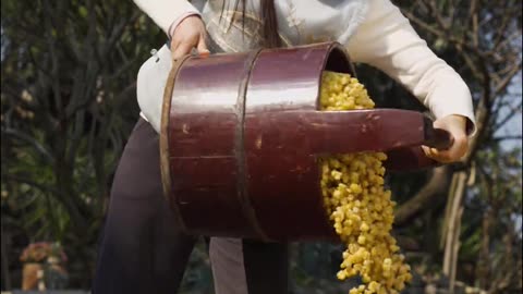 Fermented and distilled corn liquor.