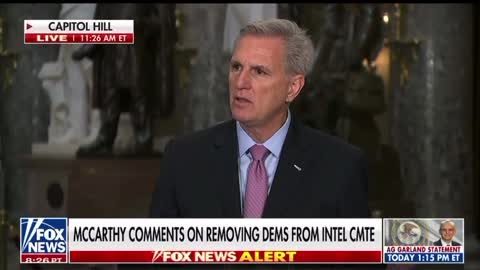 McCarthy: Biden uses Friends to Knock Down Info - Kept Secret for 2 Months, Removing Dems from Intel CMTE