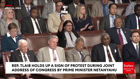 BREAKING NEWS: Rashida Tlaib Protests During Speech By Israeli Prime Minister Benjamin Netanyahu