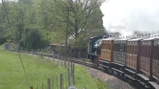 Steam Train Pulling Us Into Rolvenden Station, Kent UK 2023