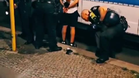 He wears a Palestine t-shirt to bar and is arrested. The German police are not joking.
