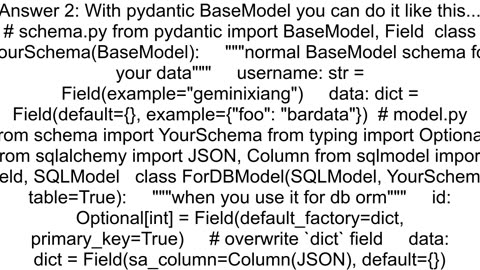 How to use JSON columns with SQLModel