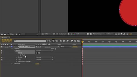 How to open a closed circle path in After Effects