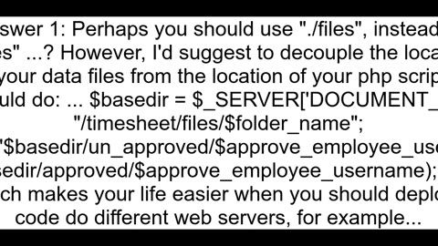 PHP Rename error The system cannot find the path specified code 3