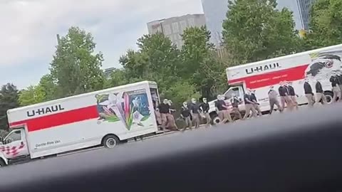 Patriot Front Members Seen Jumping Out of the Back of U-Haul Trucks in Tennessee