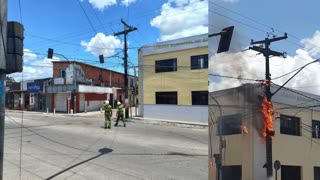 Incêndio provoca pânico e falta de energia no centro de Amélia Rodrigues