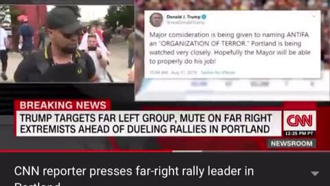 Proud Boys leader SMACKS DOWN Fake News Democrat CNN activist looking for a sound bite