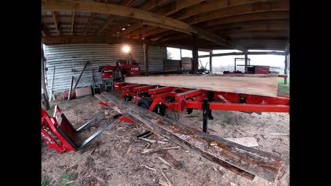 4x4x16ft White pine Woodmizer LT35 Hydraulic Portable sawmill Last 4x4's this year!
