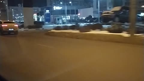 Driving around the Russian city
