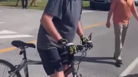 Joe Biden falls off his bike