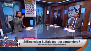 Bills trade Stefon Diggs to Texans, Nick drops banner, BUF contenders NFL FIRST THINGS FIRST