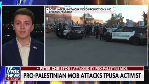 Peter Christos attacked by Pro Palestinian mob