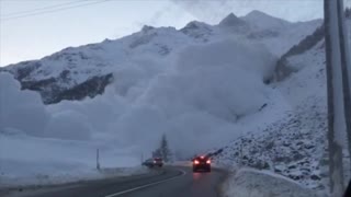 Swiss Drivers Scramble to Avoid Avalanche
