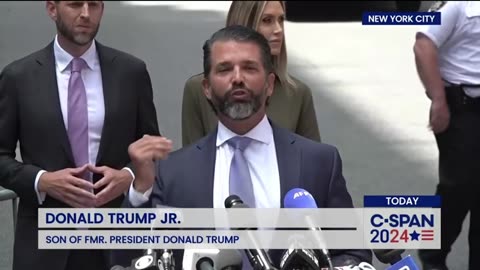 President Trump's Family Members Speak Outside New York Courthouse
