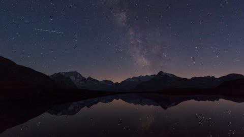 Stars over lake