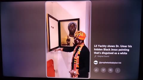 LILYACKTY SHOWS DR.UMAR HIS HIS HIDDEN BLACK JESUS PAINTING-@PROPHETSINBABYLON144