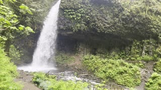 The Base of Upper Latourell Falls – Columbia River Gorge National Scenic Area – Oregon – 4K