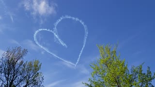 Skywriter Spreads Love Above New Hampshire