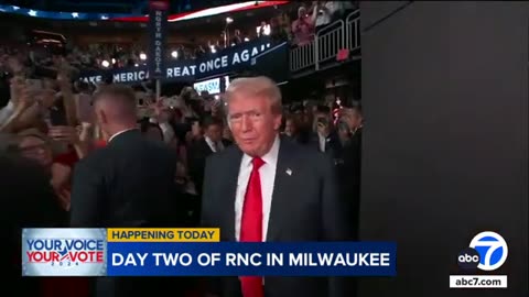 Trump makes RNC appearance with bandage over ear | ABC7