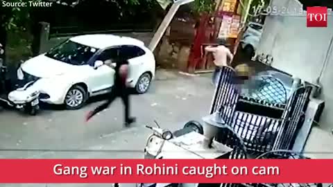 war caught on cam at Delhi’s Rohini, several rounds fired