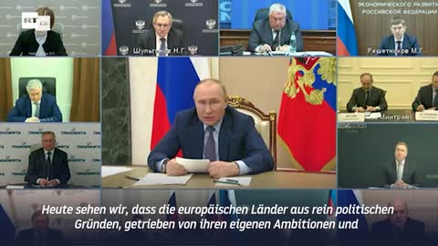 "Um politische Ziele durchzusetzen" - Putin wirft EU wirtschaftlichen Selbstmord vor.