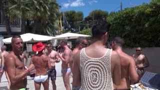 Sitges Spain Gay LGBTQIA+Pride 2016 Part 13 Famous Pool Party .