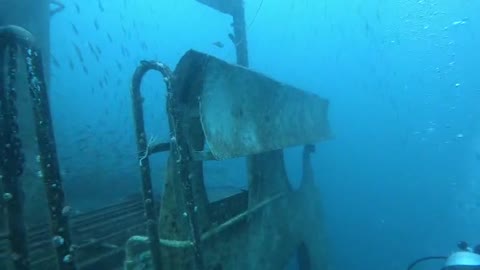 Scuba dive on the shipwreck