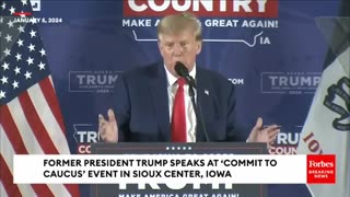 Trump About Crowd Size For January 6 Speech, Calls Jan. 6 Defendants 'Hostages' At Iowa Rally